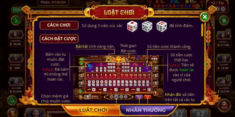 Sicbo tài phú phù hợp với mọi đối tượng nhờ hệ thống mức cược linh hoạt